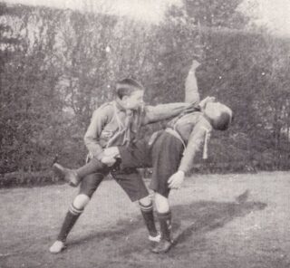 boy-scouts-master-at-arms-badge-wrestling-early-1900s