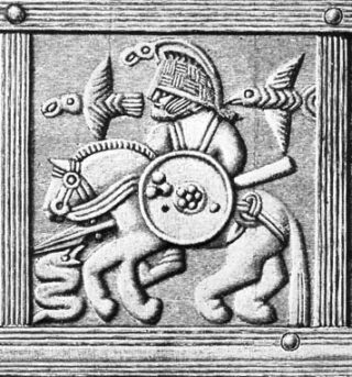 Believed depiction of Odin from Vendel period